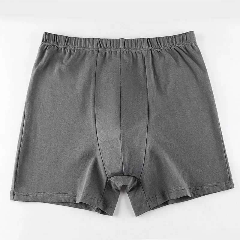 Sous-vêtements 100% coton grande taille sous-vêtements d'âge moyen et âgés hommes Boxer slips shorts respirant YQ240214