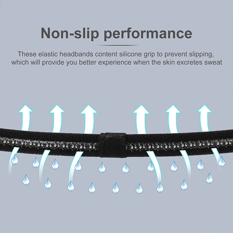 Solid Thick Non-Slip Elastic Sports Outdoor Headbands Hair Headbands Exercise Hair Bands Sweatbands for Women for Men 240119