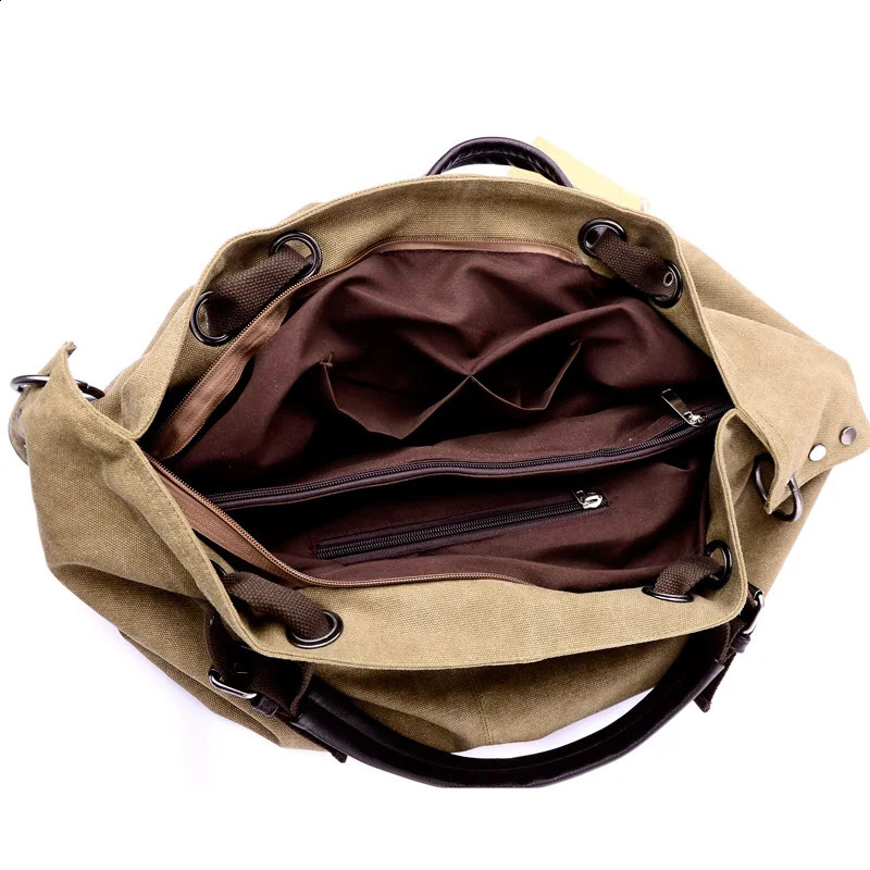 Women Canvas Messenger Bags Female Crossbody Solid Counter Bag Fashion Designer Presumbag Large Carty Tote 240124
