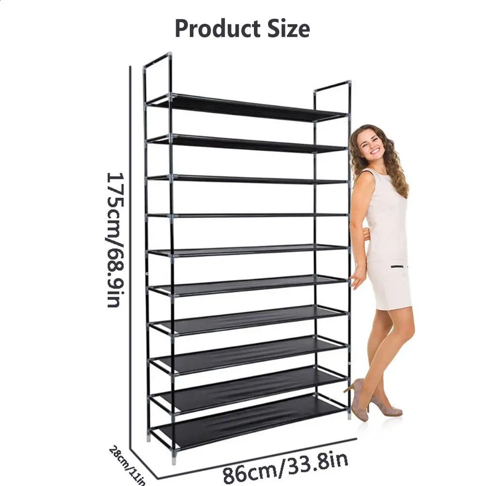 Youzi 10tier Shoe Rack förvaringshylla fristående rack för bekväm organisation689 x 236 11 i 240130