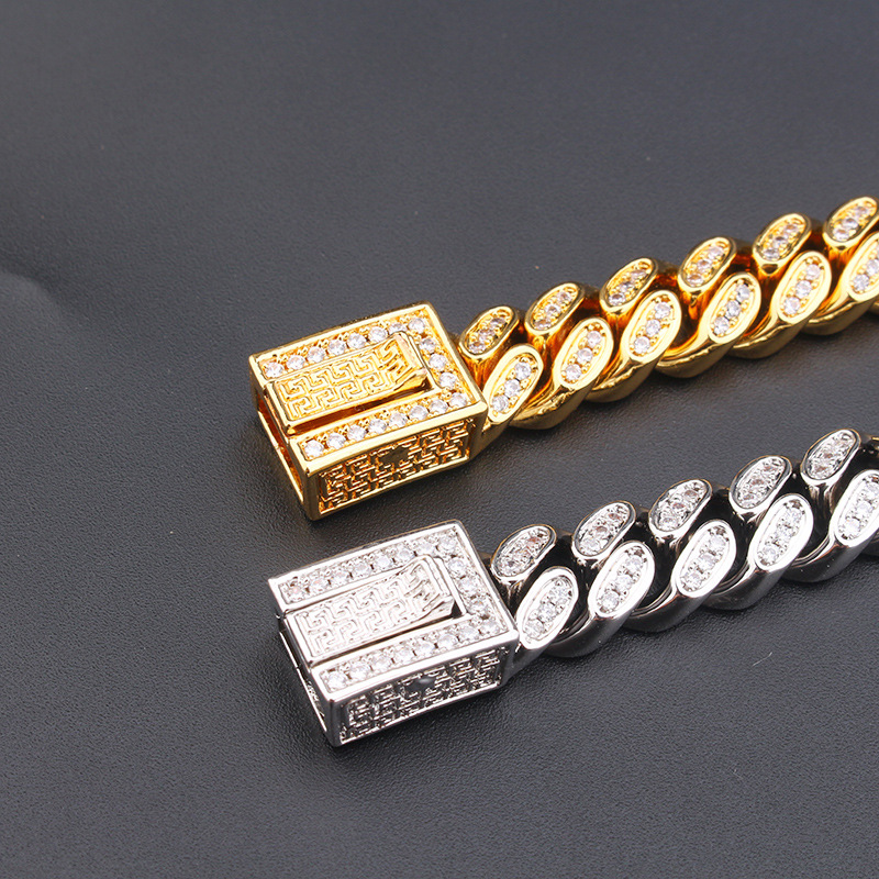 Hip HopNew Designed Fashion luxurious cheetah necklace women men Thick Chain Bangle Punk bracelet gold full diamonds earring Fashion Charm Designer Jewelry