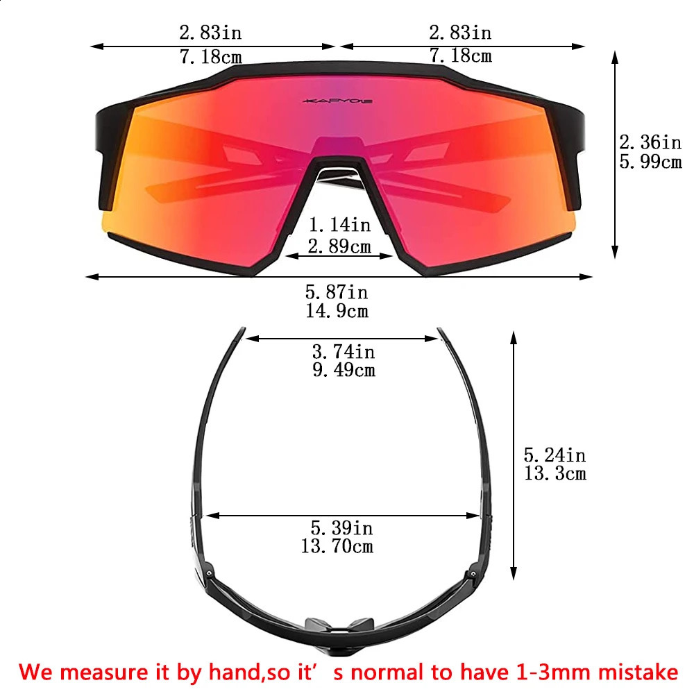 Kapvoe Cycling Glasses Pochromic Men Men Sunglasses Outdoor Sports UV400 Polarized Windproof Goggles MTB Eyewear 240130