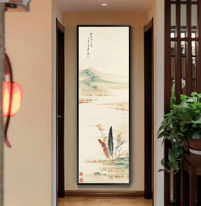 Affiche Vintage Canvas Painting Zhang Daqian Wall Art Picture for Living Room Posters and Prints Home Decoration 240130