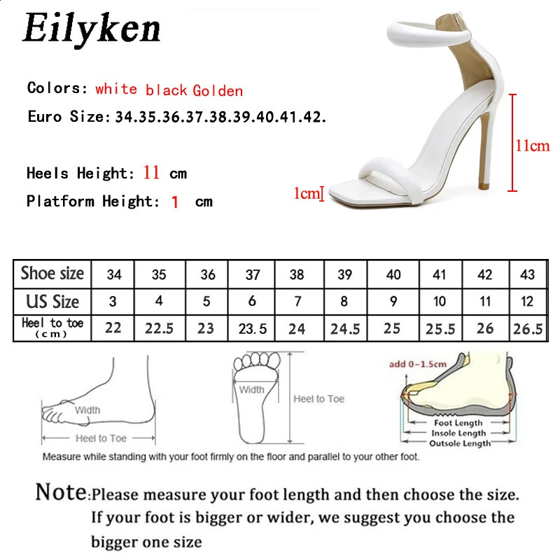 Eilyken Summer Peep Toe High Obcing Sandals Sexy klamra paska kostki-panie damskie klub damskie buty do striptizerki 240125