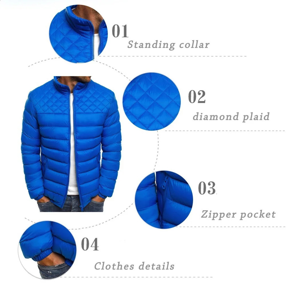 ZOGAA 4 cores plus size S-3XL moda masculina outono e inverno casaco de algodão soprado240127