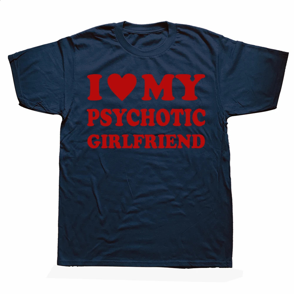 Новинка, футболки с короткими рукавами «I Love My Psycic Girlfriend» Str No Yaiba, мужские и женские модные футболки Harajuku y2k для мальчиков 240129