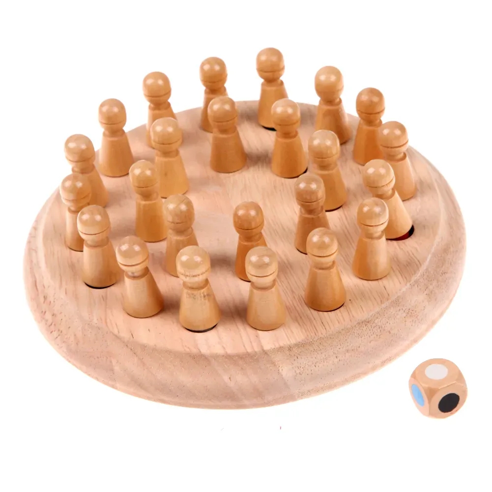 Giocattolo bambini in legno con memoria, gioco di scacchi, giocattolo bambini, blocco educativo Montessori, regalo bambini, giocattolo educativo precoce in legno