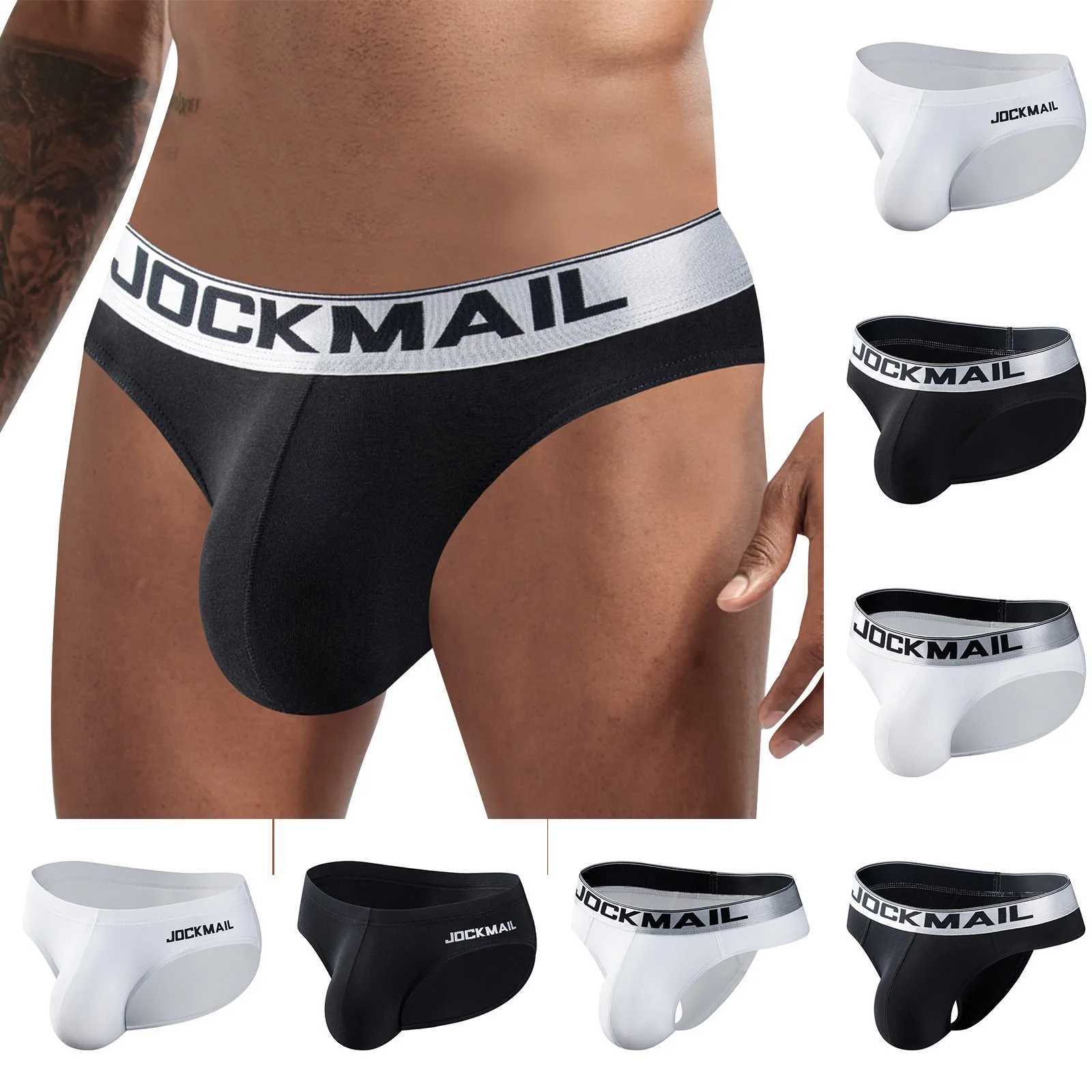 Majaki Jockmail Men Thong Bielidwear Jockstrap Seksowna woreczka bez pleców erotyczne majtki Jock Paski bielizny oddychające YQ240214