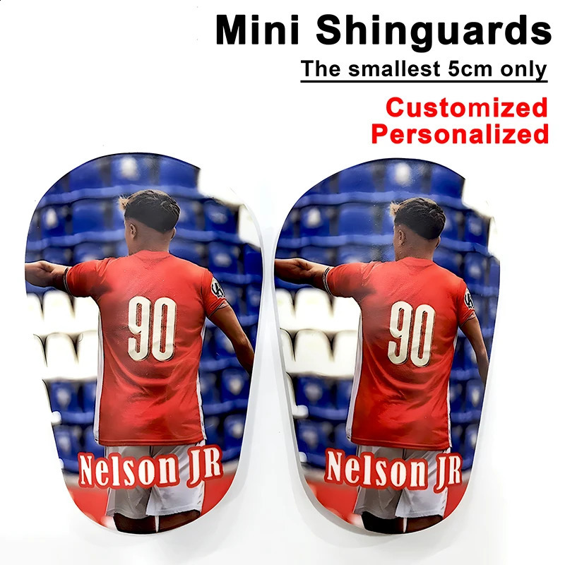 Barn vuxen Super Mini Shin Guards Personlig PO Anpassning Fotbollssporter Shinpads Anpassade barn Kalvbenskydd 240124