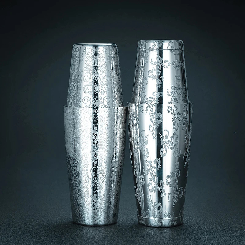 Coquetel de aço inoxidável Boston Bar Shaker conjunto de 2 peças 18 onças sem peso 28 onças 240130