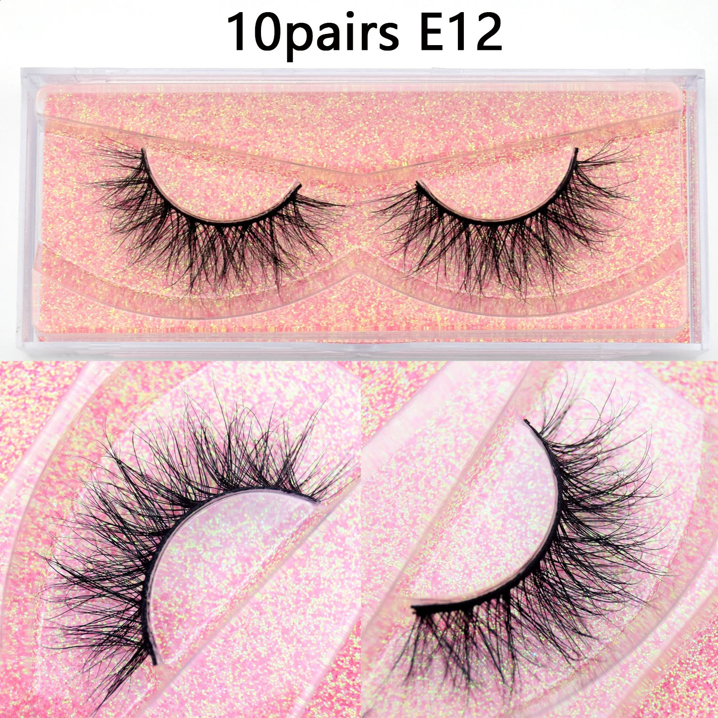 Visofree 3D Mink Lashes lot falsealashesかすかな贅沢な再利用可能なフラッターフェイク16mmメイク240126