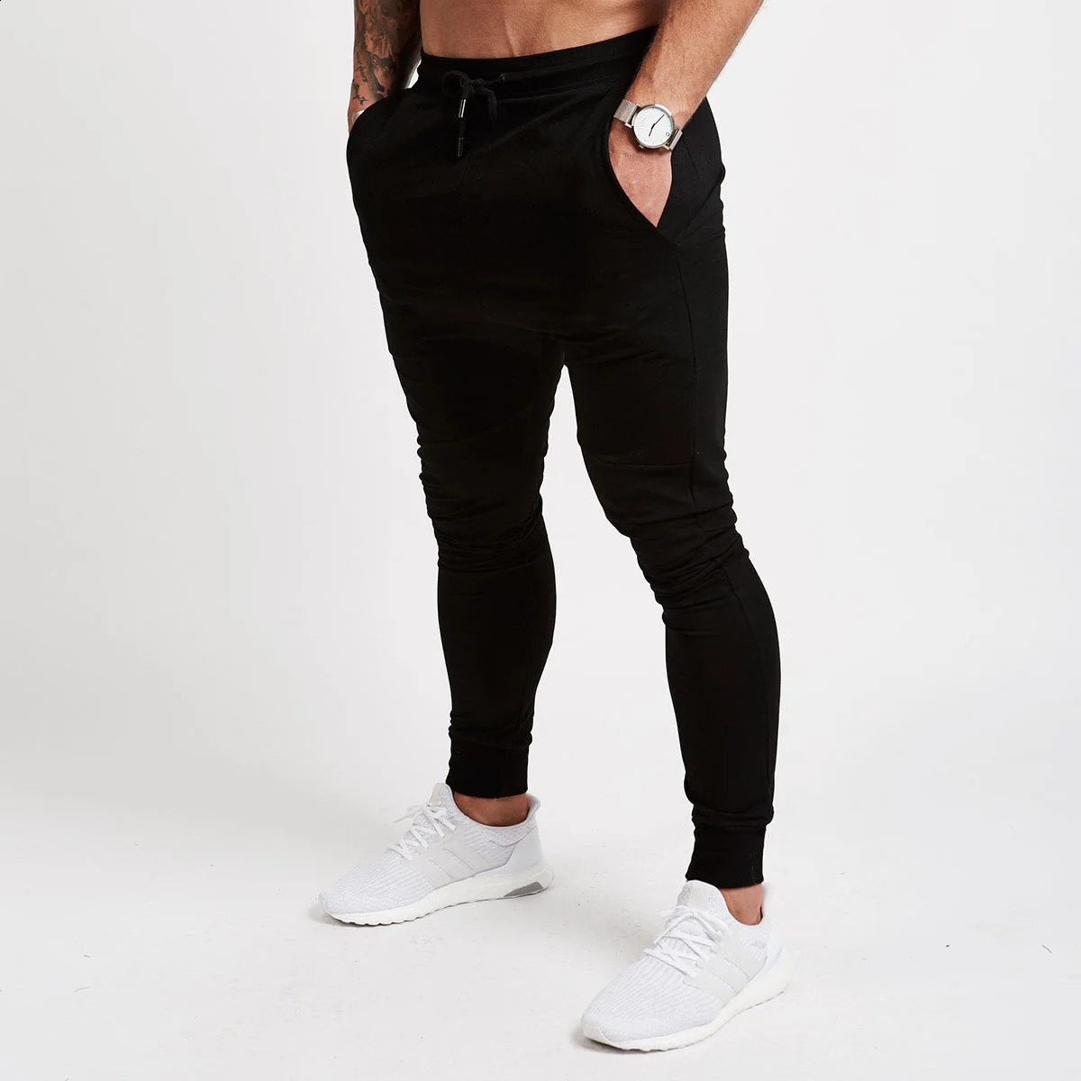 Pantaloni da jogging slim da uomo Pantaloni sportivi affusolati fare jogging Esercizio di corsa in palestra 240119