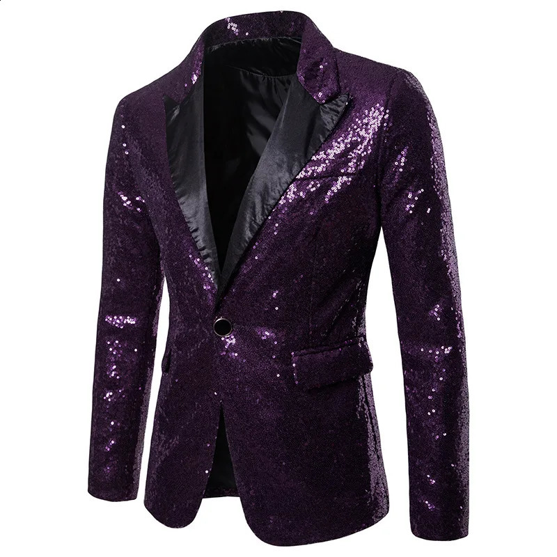 Performance européenne et américaine porter des paillettes d'or boutique haut de gamme costume pour hommes discothèque coréenne taille hôte veste 240201