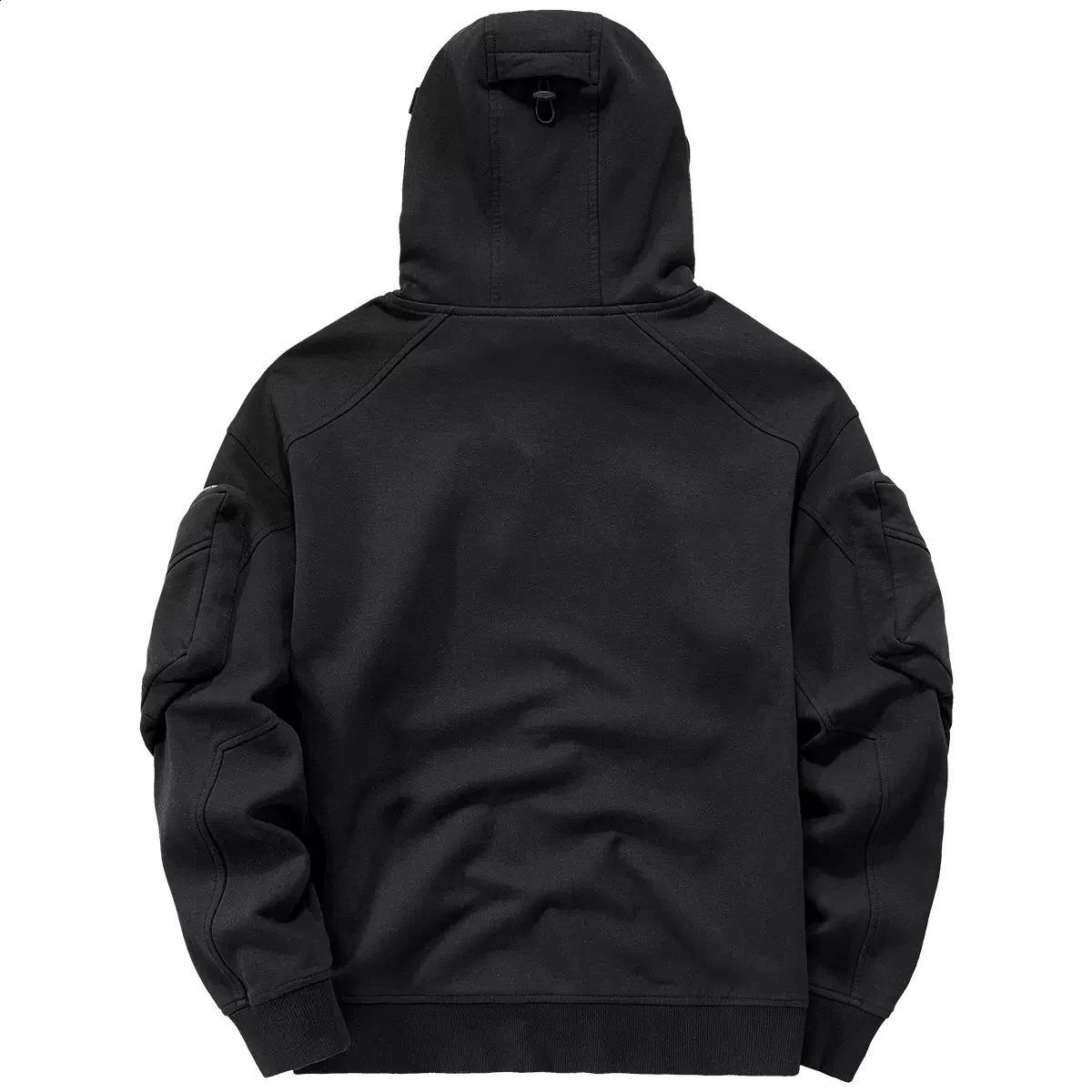 Streetwear hoodies harajuku y2k hiphop tröjor hög nackmask vindsäker pullovers mörka svart techwear last toppar 240123