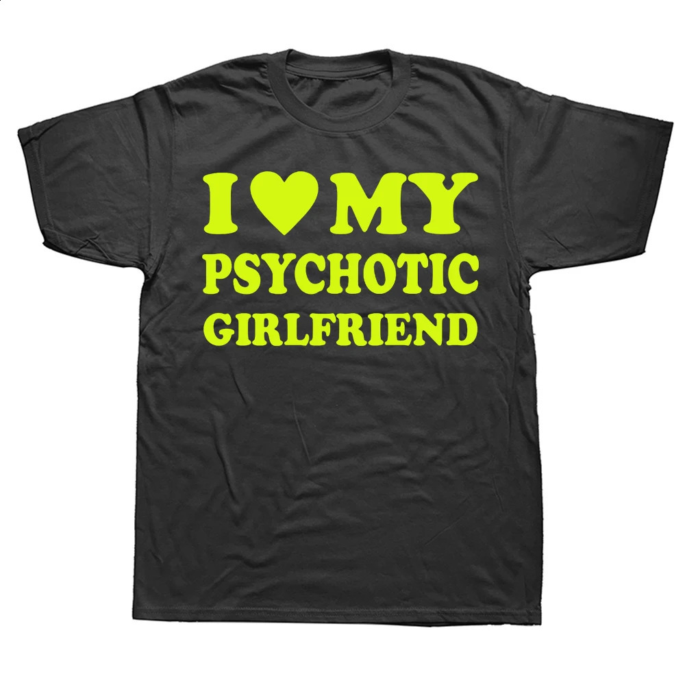 Новинка, футболки с короткими рукавами «I Love My Psycic Girlfriend» Str No Yaiba, мужские и женские модные футболки Harajuku y2k для мальчиков 240129