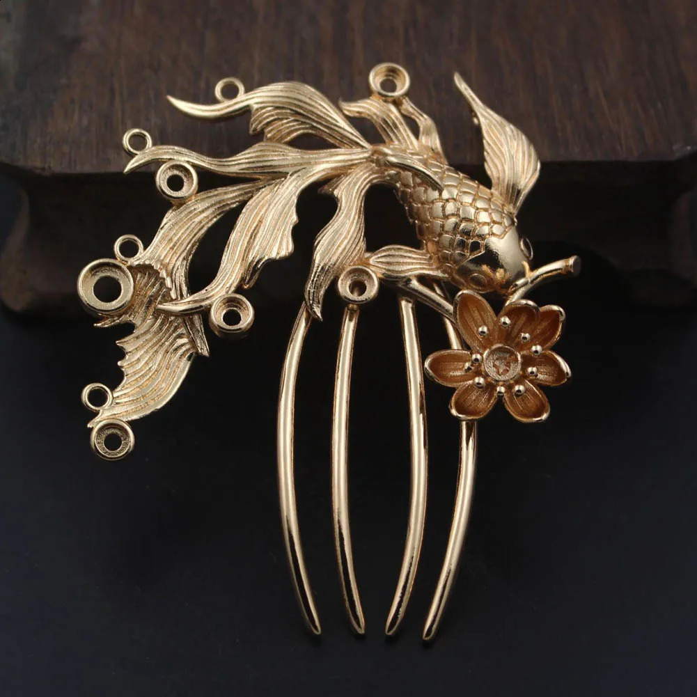 Quality Brass Casted Flower Tree Branch Women Hair Clips Side Combs Bridal Wedding Styling Headpiece Accessories 240130