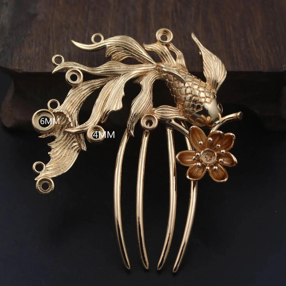 Quality Brass Casted Flower Tree Branch Women Hair Clips Side Combs Bridal Wedding Styling Headpiece Accessories 240130