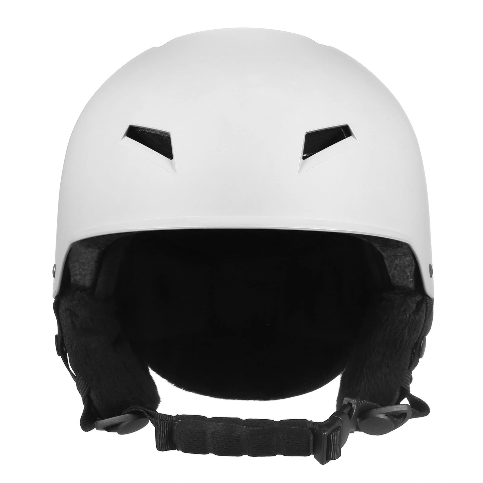 Snow Helmet with Detachable Earmuff Men Women Snowboard Goggle Fixed Strap Safety Skiing Sports 240124