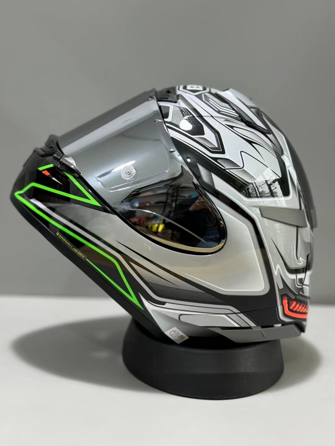 Full Face Shoei X14 X-14 X-Spirit III Aerodyne Gray Motorcykelhjälm Anti-dimma Visor Man Riding Car Motocross Racing Motorbike Hjälm-Not-Original-hjälm