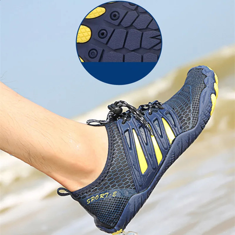 Masculino feminino respirável calçado de barco aqua sapatos surf praia descalço elástico secagem rápida esportes aquáticos sapato antiderrapante vadear 240123