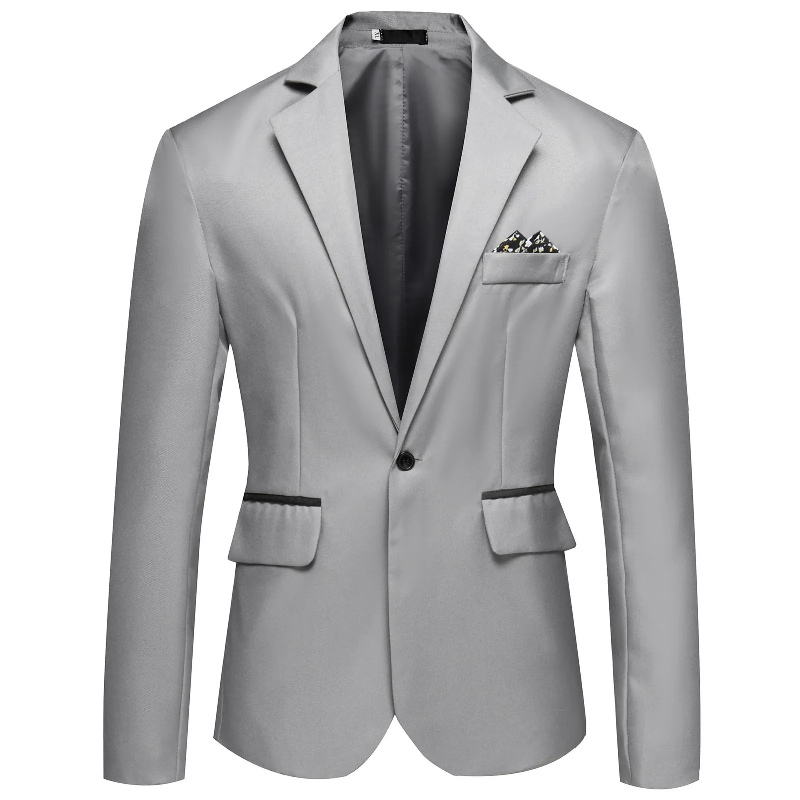 Business Slim Fit Single Buttons Suits Jacket Men Casual Fashion Wedding Groom Tuxedo Blazer Coats Party Suit 240201