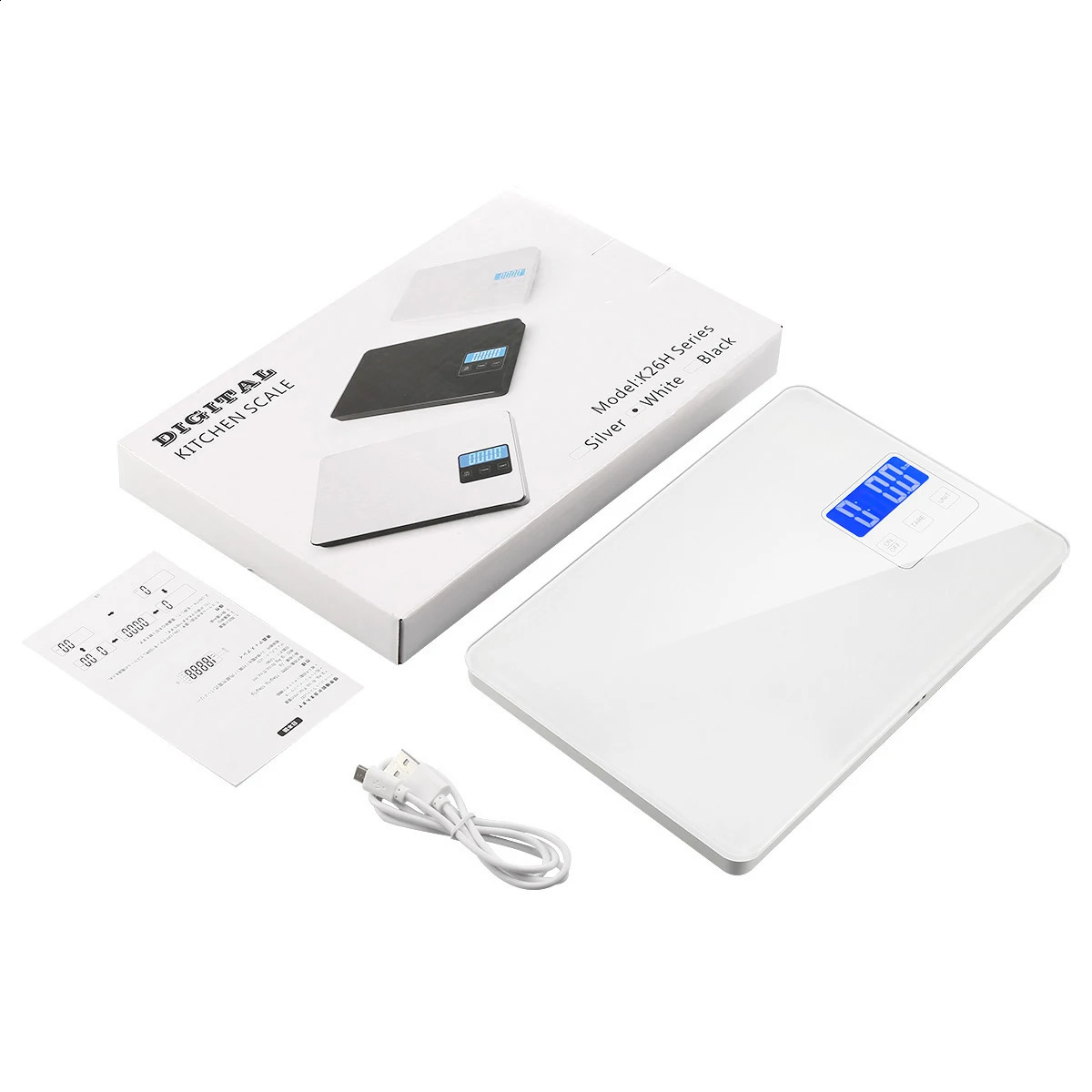 ORIA DIGITAL SCALE 15 kg1g wiederaufladbare elektronische Küche hohe Präzisionsnahrung zum Backen von Kochen 240130