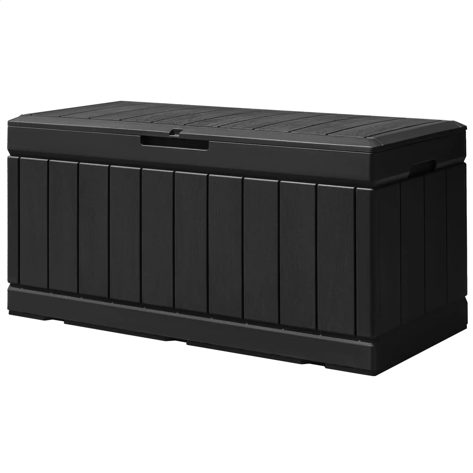 82-Gallonen-Harz-Deckbox, großer Stauraum für Terrassenmöbel, wetterfest und UV-beständig 240201