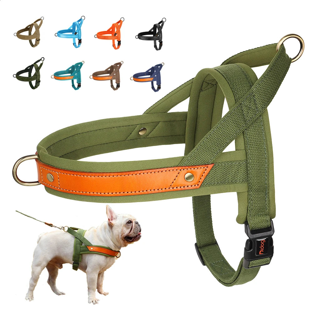 No Pull Dog Harness Soft Padded Harnesses Vest Reflective Pet Training Durable For Small Medium Large Dogs Bulldog 240131