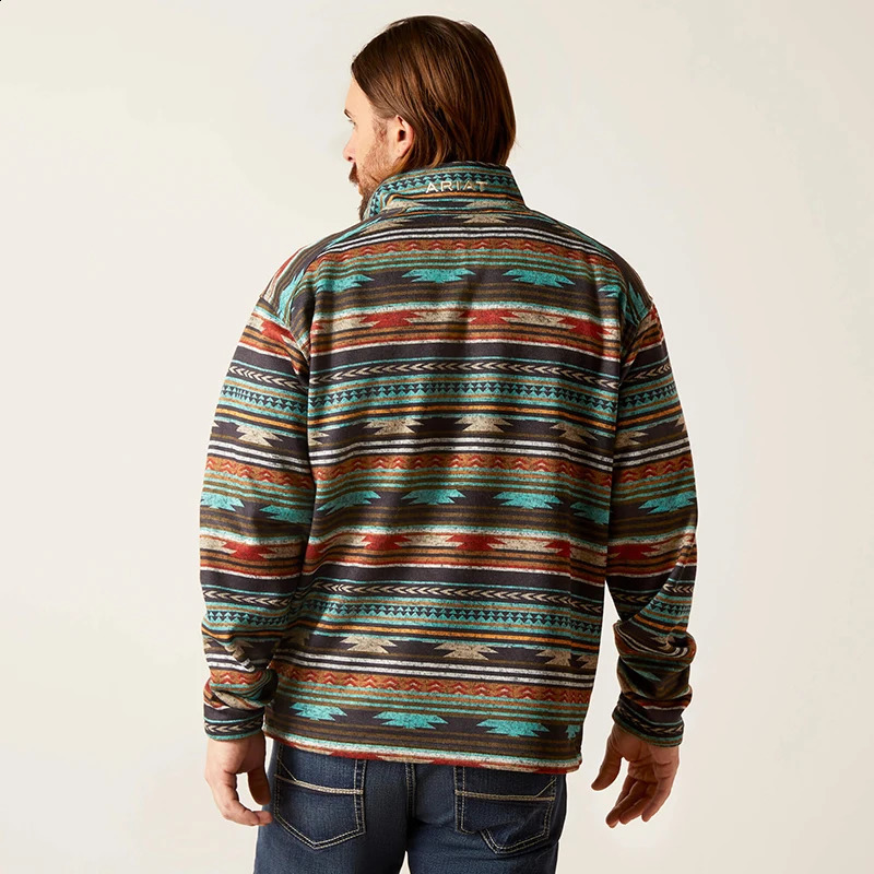 Oringinal Ariat Sweatshirts for Men Autumn 1/4 Zip Sweater Fleece Womens Sports Casual Pullover Y2K High Street Hoodies 240131