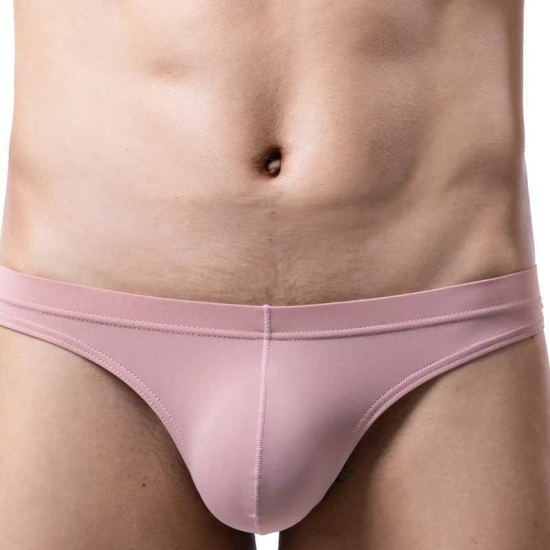 Slips culottes hommes sous-vêtements T Back G String Sexy respirant String Jockstrap hommes glace soie Transparent Tanga tongs mâle caleçon YQ240215