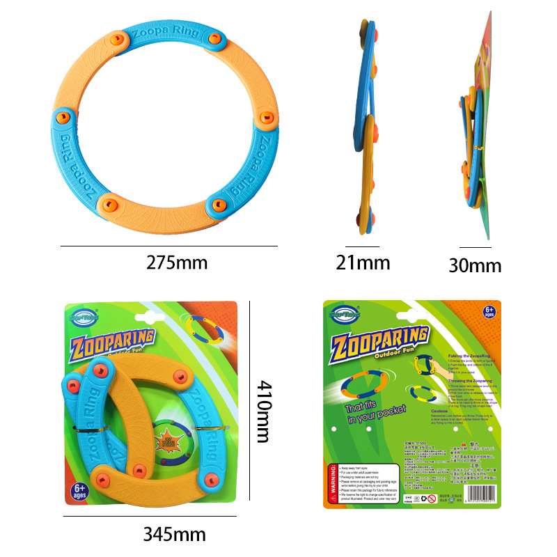 Creative Variable Sound Flying Ring EVA Soft Collapsible Children's Outdoor Safety Toy