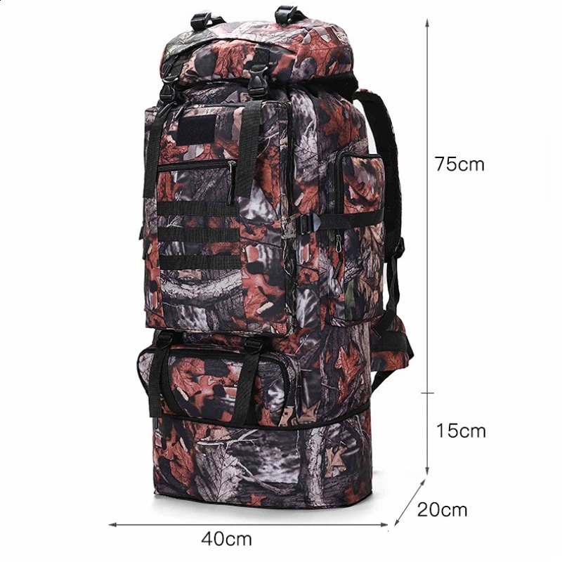 100l grande capacidade mochila ao ar livre militar mochilas táticas esportes acampamento caminhadas à prova dwaterproof água trekking pesca caça sacos 240202