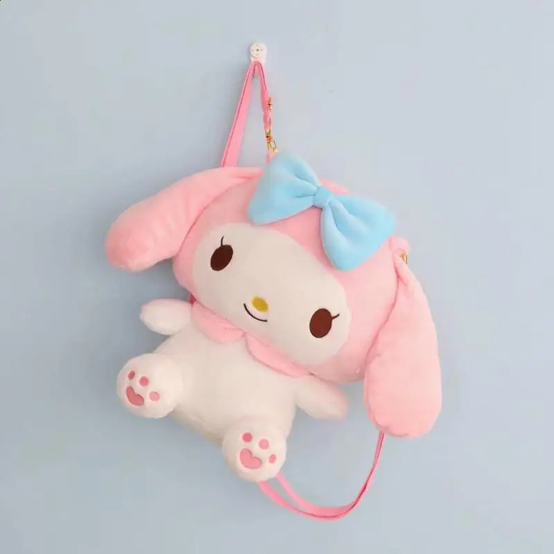 Kawaii estilo japonês mochila de pelúcia melodying volta saco meninas saco de escola dos desenhos animados kuromias sacos presentes para namorada crianças 240201