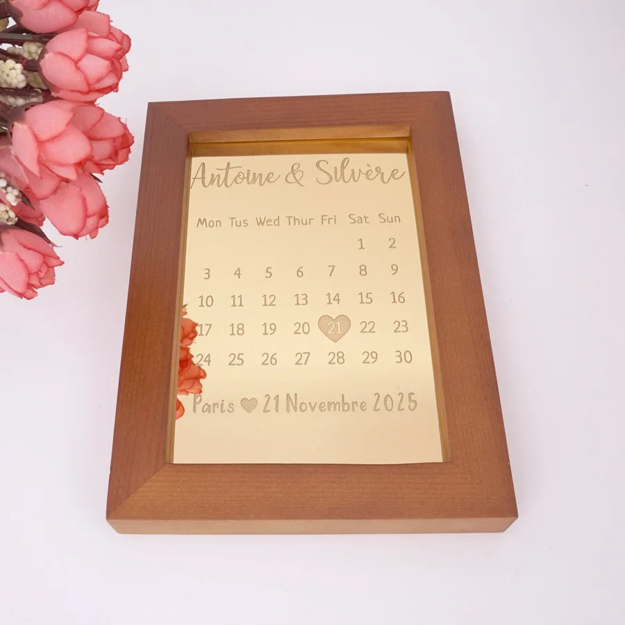 Spersonalizowany wystrój imprezowy rama z akrylowym kalendarzem ślubnym dekoracja stół