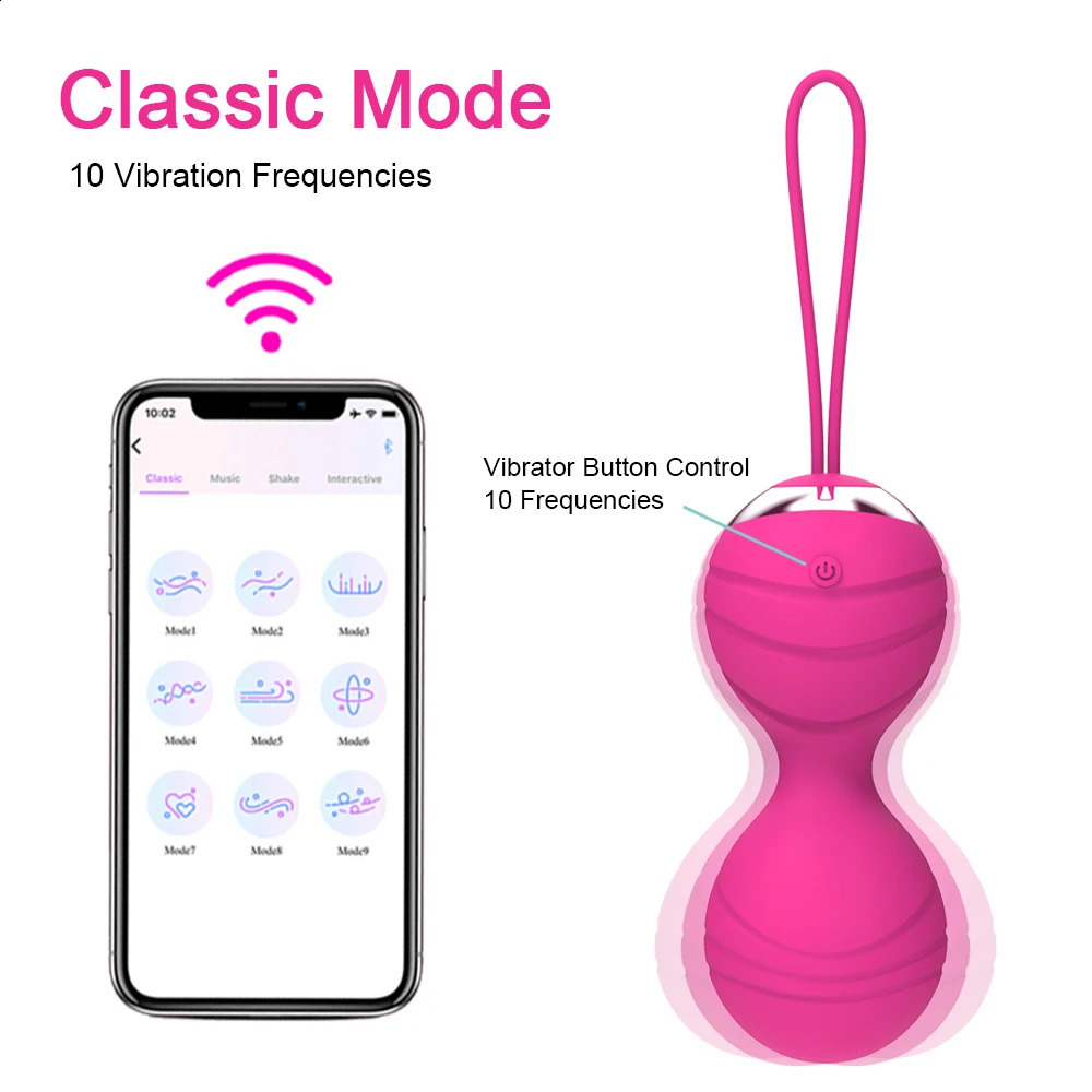 Bluetooth APP Drahtlose Steuerung Kegal Vagina Balls Vibrator für Femal Vibrierende Liebe Eier Ben Wa Ball Sex Spielzeug Paare 240202