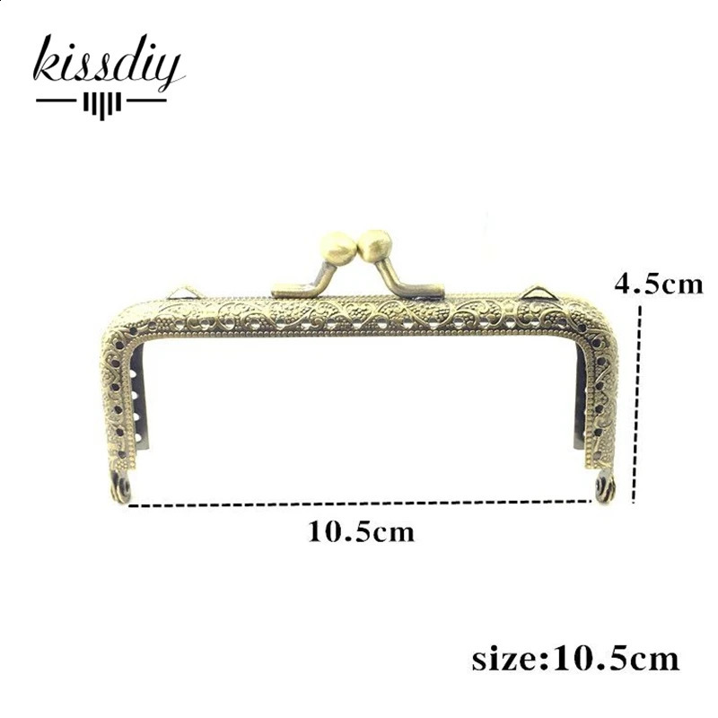 65 75 85 105 125 15 18 20CM Square Metal Purse Frame for Bag DIY Handmade Kiss Lock Wedding clutch frame Accessory 240126
