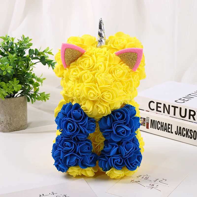 Decorative Flowers Wreaths 2023 New Rose Bear Artificial Flower Bear Gift for Girlfriend Mom Valentine's Day Party Anniversary Bridal Shower Advanced