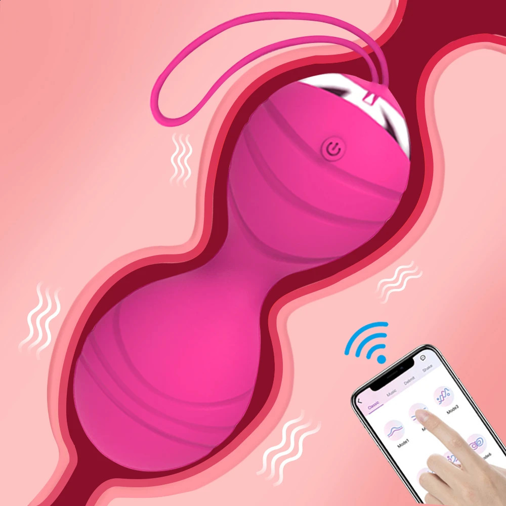 Bluetooth APP Drahtlose Steuerung Kegal Vagina Balls Vibrator für Femal Vibrierende Liebe Eier Ben Wa Ball Sex Spielzeug Paare 240202