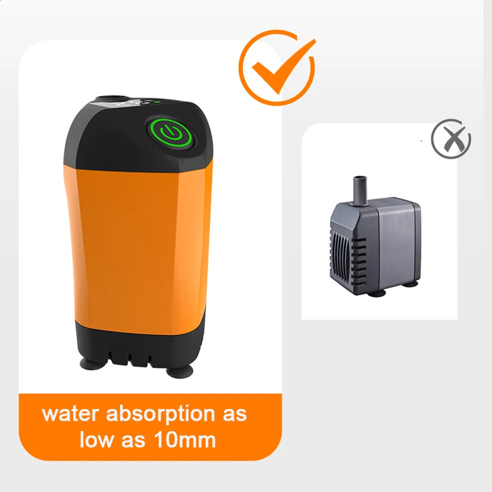 Outdoor Camping Shower Portable Electric Pump IPX7 Waterproof Digital Display for Equipment Hiking Travel Beach 240126