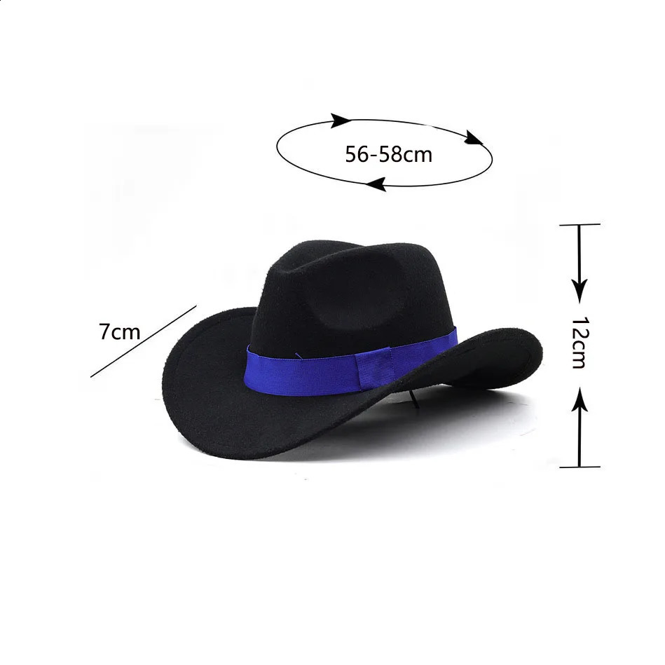 Chapéu de cowboy chapéus masculinos ocidental cowgirl país boné de golfe topo jazz equitação elegante panamá luxo 240130