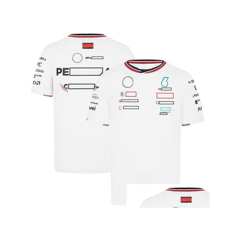 2024new f1 racing t-shirt spring and autumn team round neck shirt with the same customization