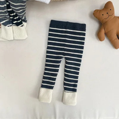 Korean Gilrs Pant Autumn and Winter S Childrens Plush Woolen Trousers Cotton Legings Baby Boys Pants 240131