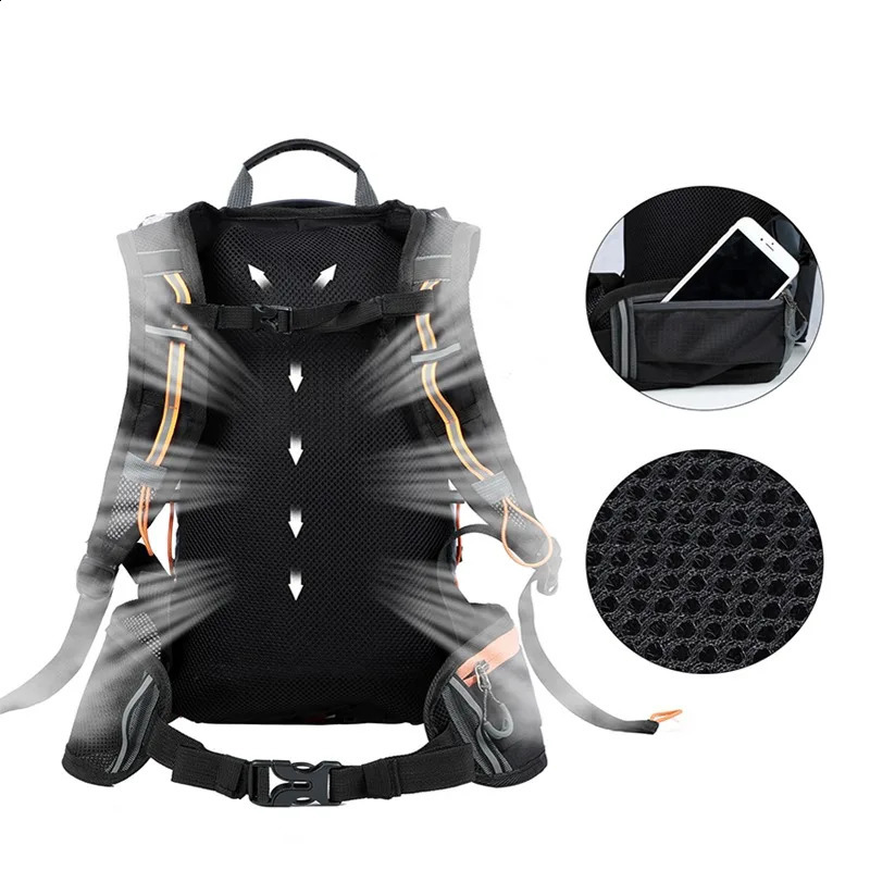 Fahrradtaschen Tragbarer wasserdichter Rucksack Outdoor Sport Klettern Wandern Beutel Laufweste Tasche Fahrrad 240202