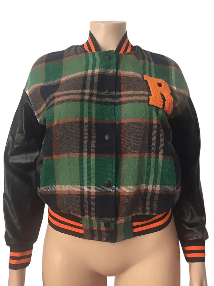 プラスサイズのアウトウェアジャケット冬のコート革の外部服が大きいサイズの野球ジャケット卸売ドロップ240131