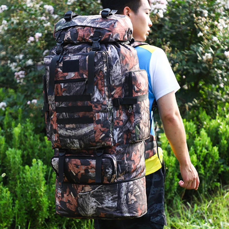 100l grande capacidade mochila ao ar livre militar mochilas táticas esportes acampamento caminhadas à prova dwaterproof água trekking pesca caça sacos 240202