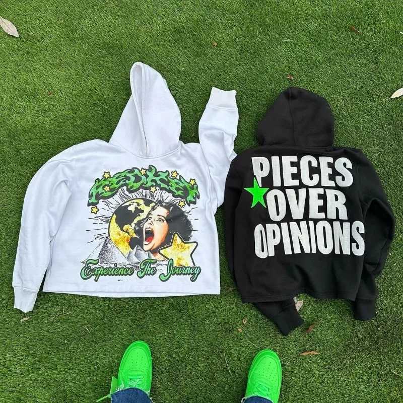 Erkek Hoodies Sweatshirts y2k Baggy Cartoon Avatar Mektubu Baskı Uzun kollu kazak kadınları büyük boy sokak kıyafeti desen çok yönlü çift gündelik hoodies t240217