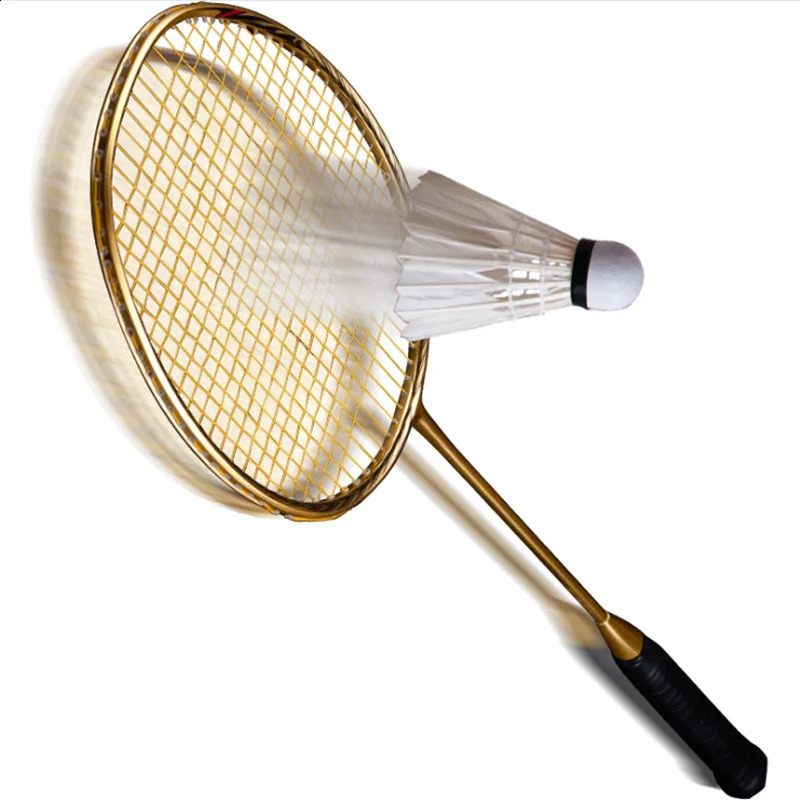 Vuxen professionell full kol badminton racket ljus träning 5ug4 både offensiv och defensiv sträng handlim racquet 1 st 240202