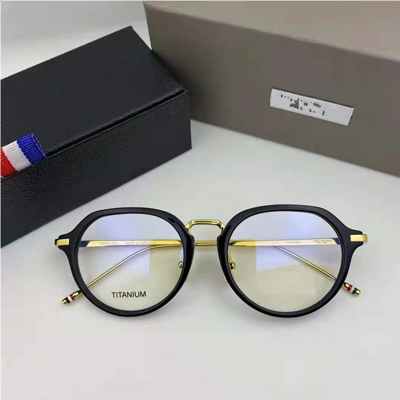 York Brand Designer Eyeglasses Round Classes Frame Prescriptive Prescription Grasses for Men Women Gafas TBX421 240131