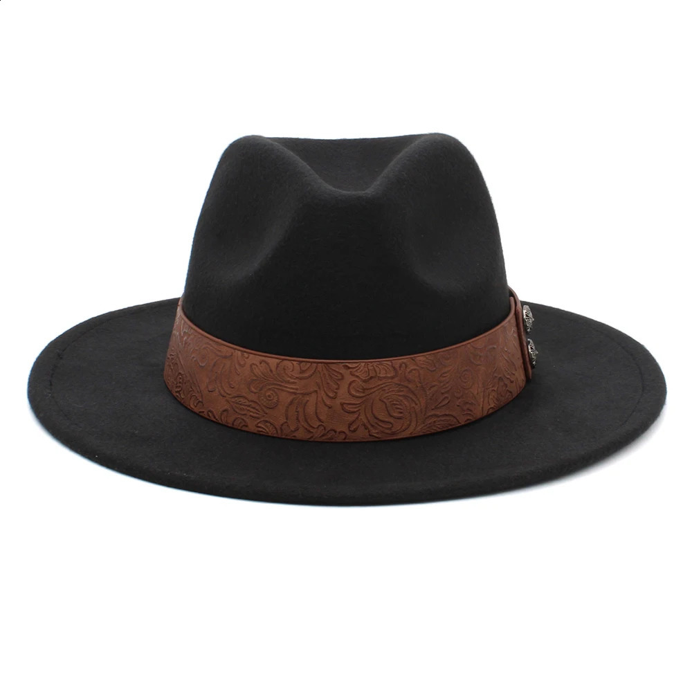 3 rozmiary ParentChild Men Kobiety Kids Panama Hats szerokie grzbiet sunhats fedora czapki trilby jazz na zewnątrz podróżna impreza uliczna 240130