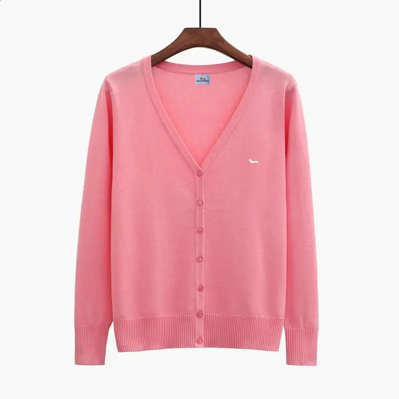 Kadınlar Bahar Sonbahar Sweaters Uzun Kollu Pamuk Nakış V Yez Harmont Yumuşak Blaine Sıcak kazak gömleğini koru 240122